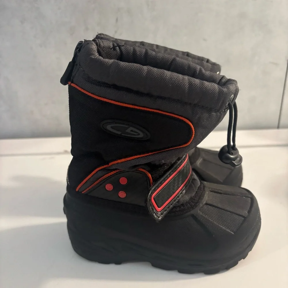 Champion Kids Toddlers Black Winter Snow Rain Boots Size 4